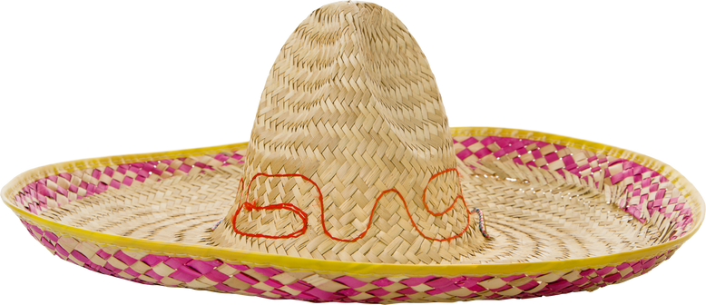 Mexican Sombrero Hat Isolated on White Background